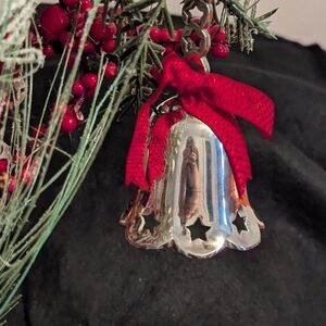 Siverplated Christmas‎ Ornament Engraved Bell